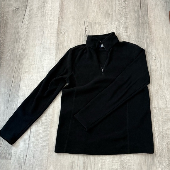 Lands' End Jackets & Blazers - Women’s lands end Black Quarter-Zip Sweater